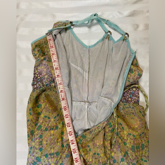 Yumi Sz 2/4 Beautiful Multicolor Mosaic Print Sun Dress Lined Zipper Adj strap - Picture 14 of 16